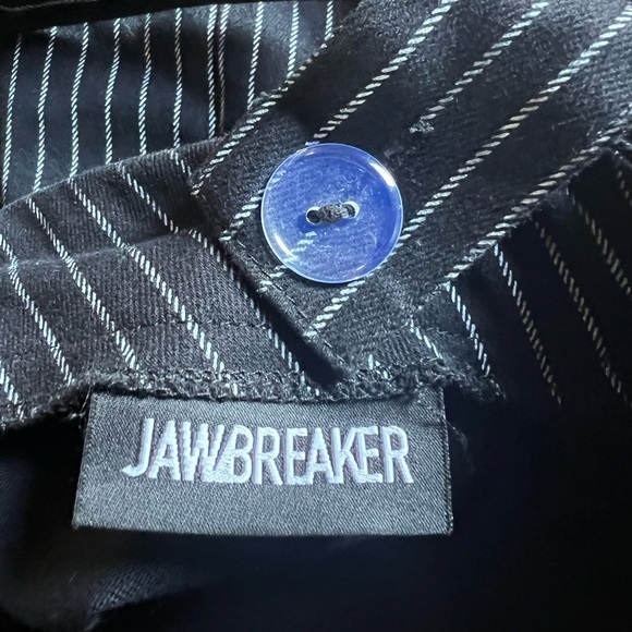 Jawbreaker - Over It All Pinstripe Overall Short dress - Black - Picture 5 of 7